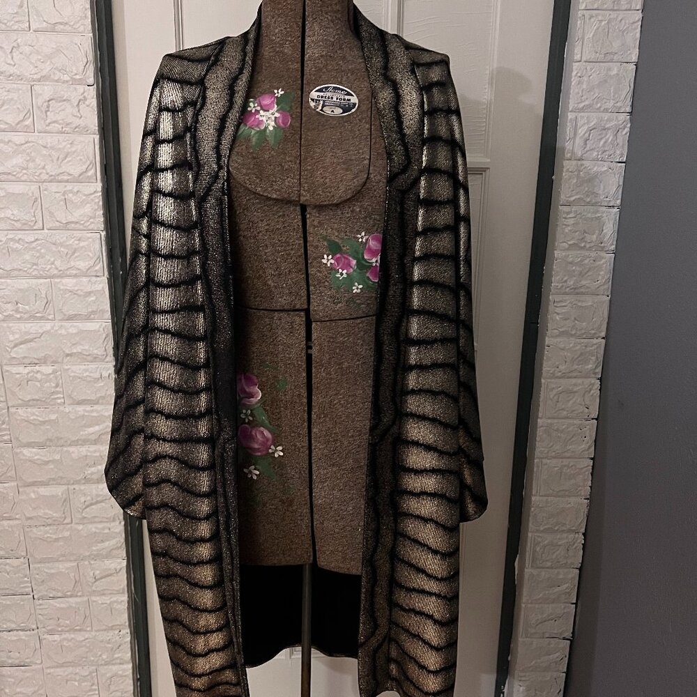 Oversized Metallic Duster / Cardigan - Handmade!